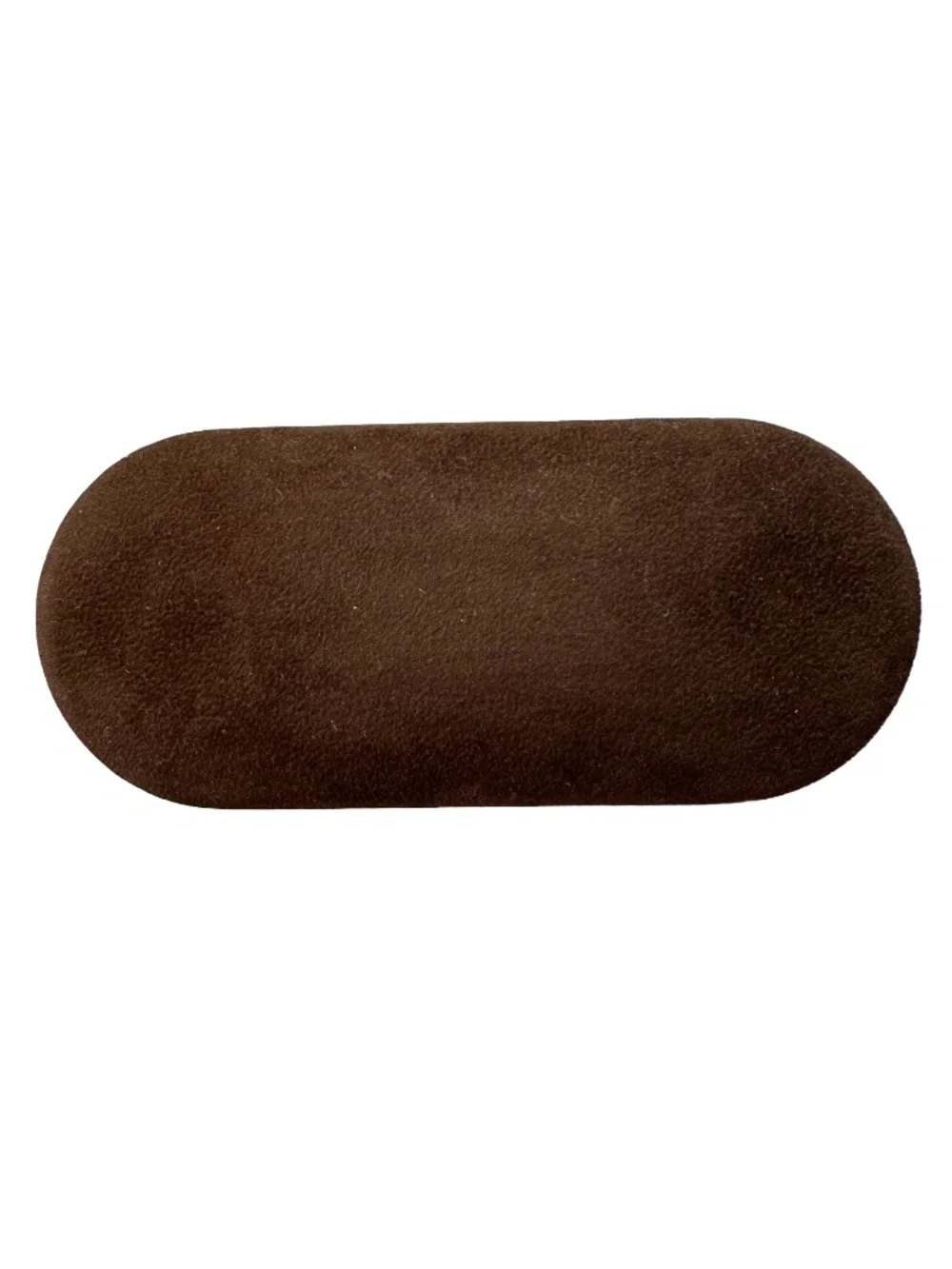 TOM FORD Brown Suede Hardshell Eyewear Sunglasses Case 6.5” Oval